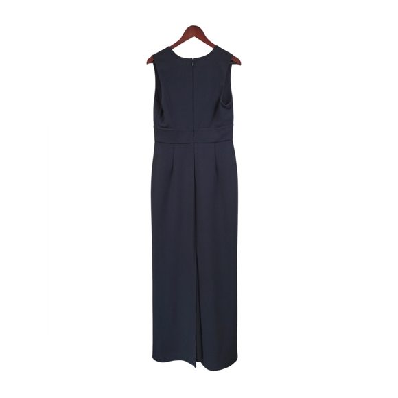 New Sachin & Babi Navy Blue Sleevless Deep V Neck Formal Maxi Gown Dress 10 - Picture 5 of 8